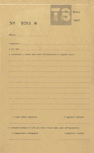 Image for Modulo per il ritiro delle opere