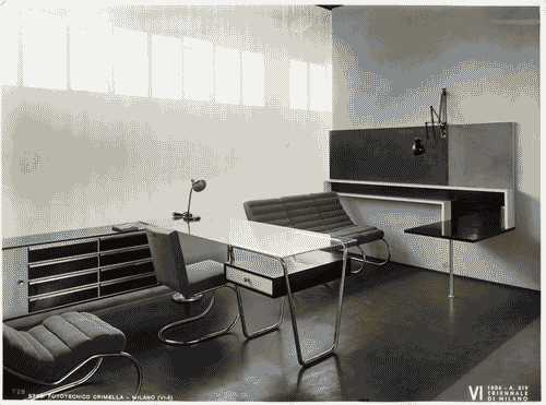 Image for VI Triennale - Padiglione nel parco Sempione. Mostra dell'abitazione - Alloggio n. 5: quattro elementi di alloggio per un professionista, con studio annesso - Studio