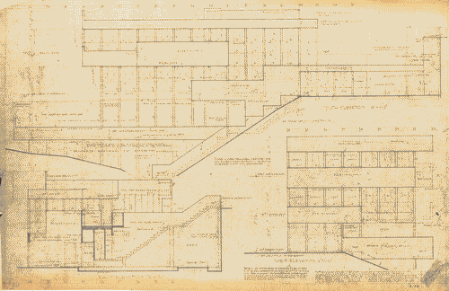 Image for Architettura ospedaliera. Lovell Health House, LA. Lati est, ovest e sud. Annotazioni manoscritte