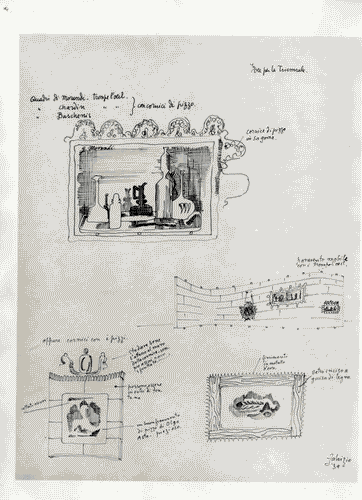 Image for VII Triennale - Mostra dei tessuti e dei ricami - Sezione dei merletti e dei ricami - Studio per l'allestimento di Fabrizio Clerici