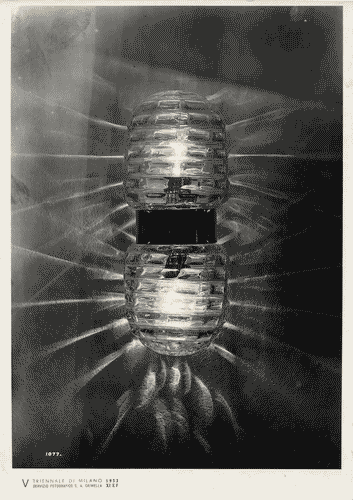 Image for V Triennale - Arti decorative e industriali - Cristalli-metalli-illuminazione - Lampadario di cristallo Venini