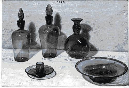 Image for IX Triennale - Padiglione del Vetro - Recipienti in vetro scuro