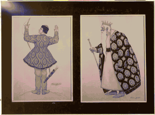 Image for II Biennale - Sezione del teatro - Sala 4 - Bozzetti per costumi teatralidi Nicoluline Vsevolode