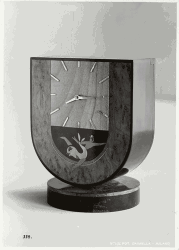 Image for V Triennale - Arti decorative e industriali - Sala dell'E.N.A.P.I. - Mobili e oggetti di legno - Orologio in legno intarsiato