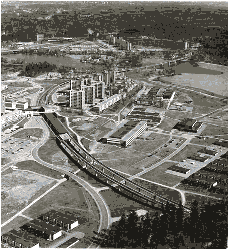 Image for XVII Triennale - Le città del mondo e il futuro delle metropoli - Partecipazioni internazionali - Sezione Svezia - Stoccolma - Veduta aerea di Fittja