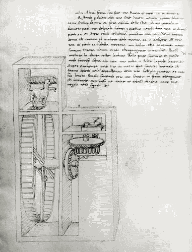 Image for IX Triennale - Studi sulle proporzioni - Riproduzione di una pagina appartenente al manoscritto cartaceo "Trattato di architettura" di Francesco di Giorgio Martini