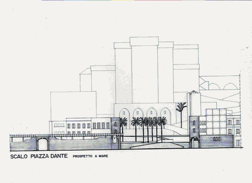 Image for Le città immaginate - Nove progetti per nove città. Sezione progettuale -Ancona (Una frontiera urbana da Vanvitelli a Vanvitelli) - Prospetto del lungomare Vanvitelli, progetto di Brunetti, Filipponi, Pucci, Salmoni, Staffolani