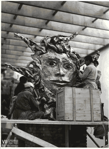 Image for VII Triennale - Palazzo dell'Arte - Scalone e vestibolo superiore - Mosaico "Testa di Medusa" di Lucio Fontana