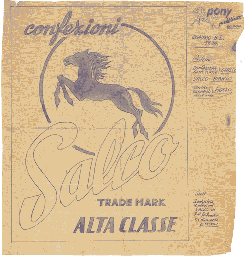 Image for Bozzetto per pubblicità "Confezioni Salco. Alta classe"