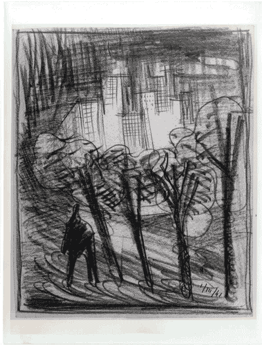 Image for Luciano Baldessari, architetto, pittore, scenografo 1896-1982 - Disegno amatita: "Parco a New York"